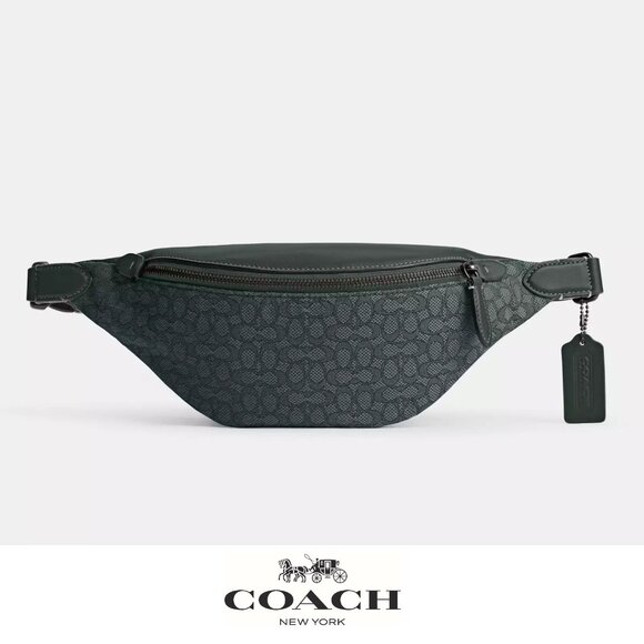 🥰 COACH Charter Belt Bag 7 In Micro Signature Jacquard